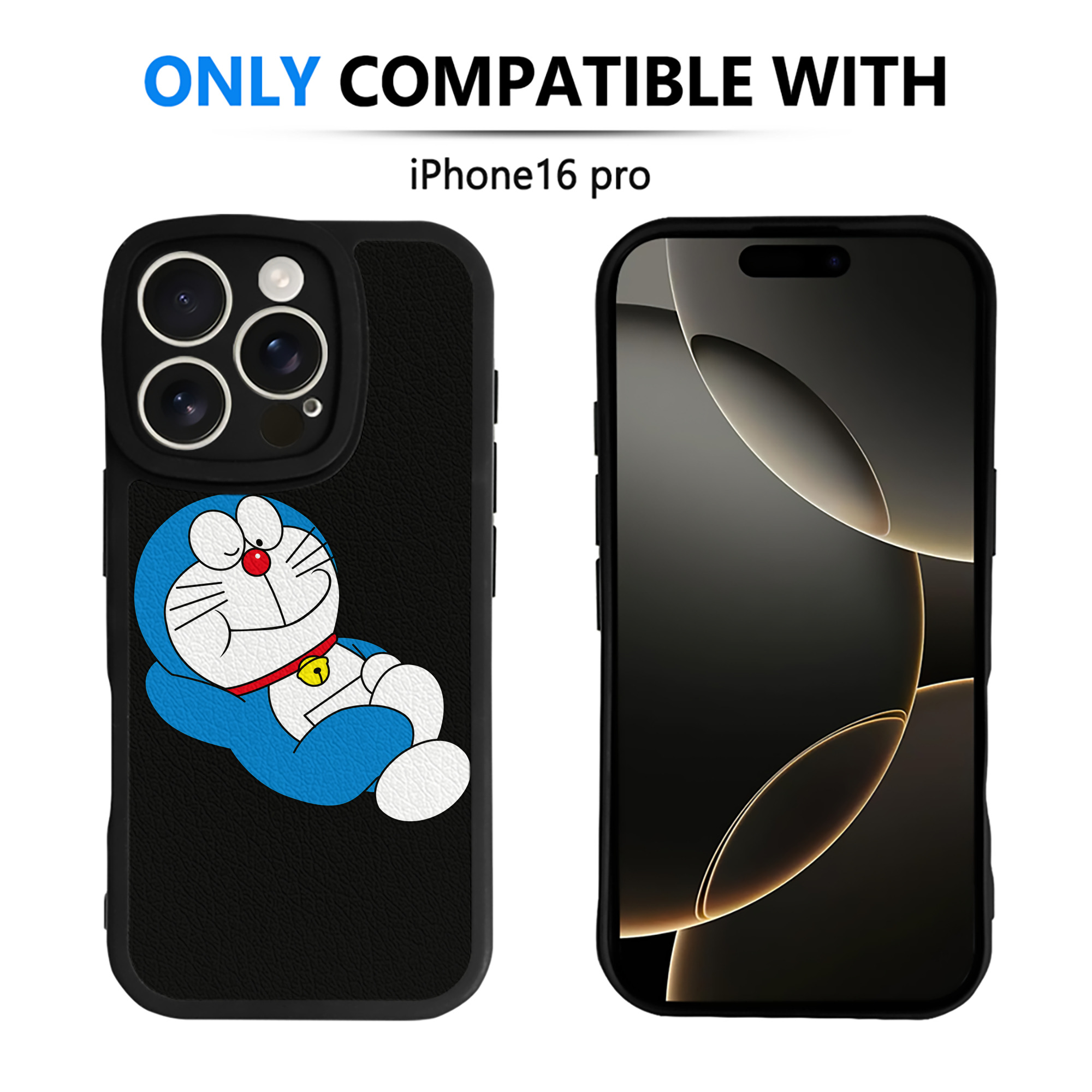 （画像用） ドラえもん Doraemon 【iPhone 16シリーズ対応】シリコンスマホケース（レザー調） 材質：シリコン